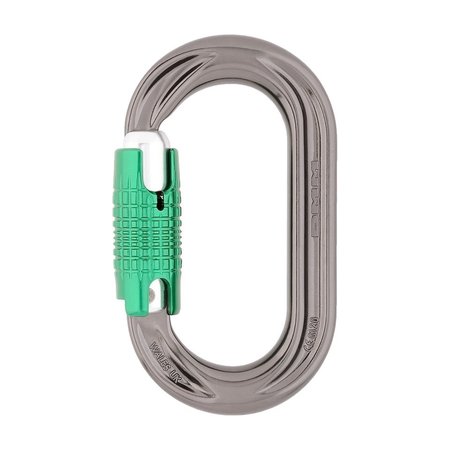 DMM PERFECT 0 LOCKSAFE ALUMINUM CARABINER, TITANIUM GREEN
