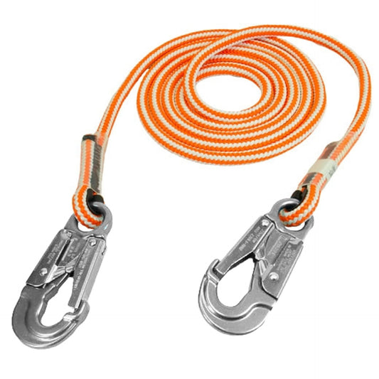 ROPE LOGIC HI-VEE DOUBLE POSITIONING LANYARD WITH ALUMINUM SNAPS