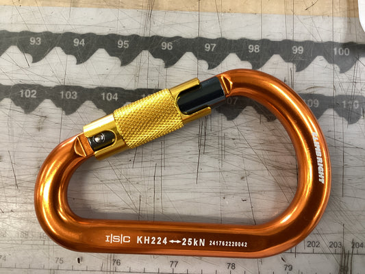 CLIMB RIGHT HMS-STYLE ALUMINUM CARABINER TRIPLE LOCKING