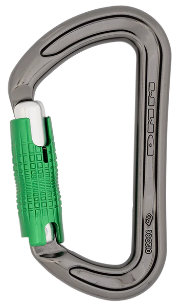 DMM ZODIAC LOCKSAFE ALUMINUM TITANIUM/GREEN